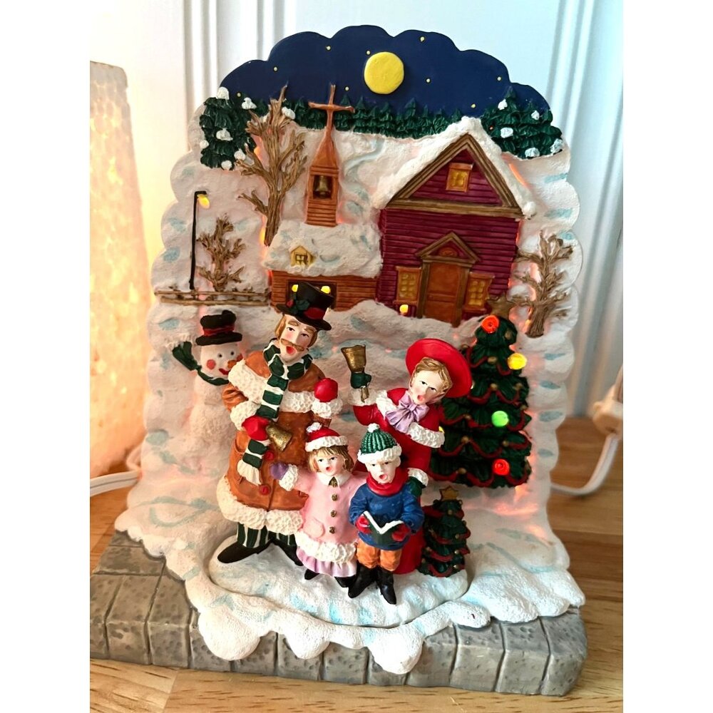 Vintage Village Night Light With Cord & Light UL Listed Christmas Scene Decorati